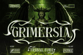 Grimersia Font - Bold Blackletter Typeface for Display and Branding