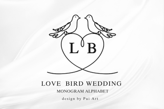 Love Bird Wedding Monogram Font for Elegant Designs