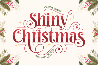 Shiny Christmas Font - Festive Holiday Display Typeface