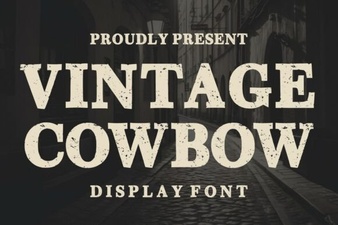 Vintage Cowboy Display Font for Western Designs