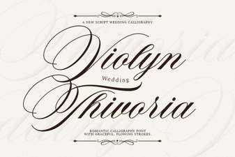 Violyn Wedding Thivoria Font - Elegant Script Font for Wedding Designs