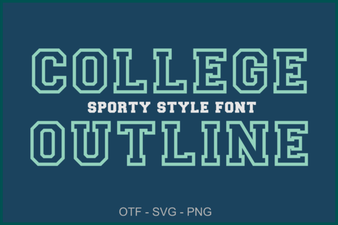 College Outline Font for Creative Projects